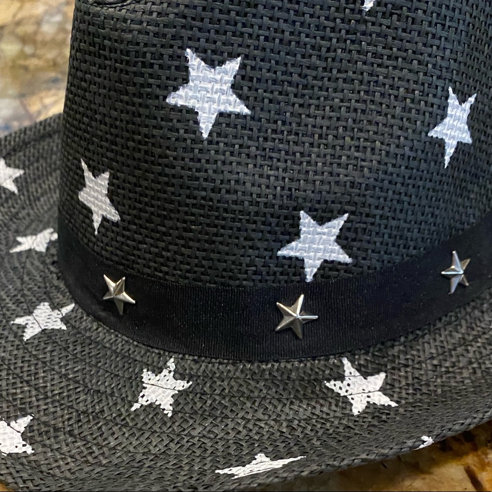 Star Print Embellished Fedora - Picture 10 of 13